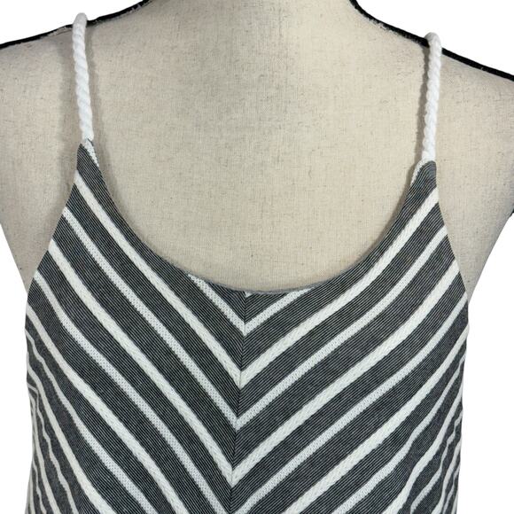 PrAna Large Seacoast A-Line Dress Striped Stretch Lined Scoop Neck Rope Straps - Picture 2 of 9